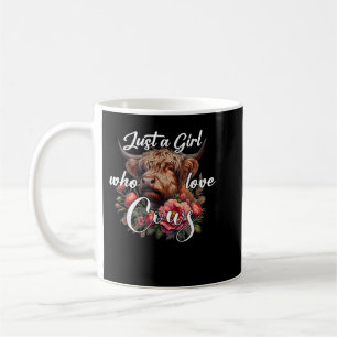 Nur ein Mädchen, das Kühe Liebe Funny Niedliche Ku Kaffeetasse