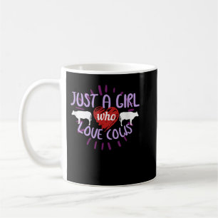 Nur ein Mädchen, das Kühe Lieben Funny Bauer Heife Kaffeetasse