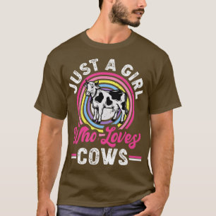 Nur ein Mädchen, das Kühe Lieben überzählige Mädch T-Shirt
