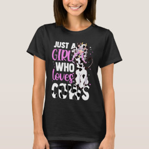 Nur ein Mädchen, das Kühe liebt Kühe Frauen Mäd T-Shirt