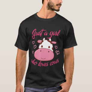 Nur ein Mädchen, das Kühe liebt, Metzger Milch Bau T-Shirt