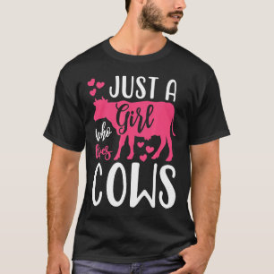 Nur ein Mädchen, das Kühe liebt T-Shirt