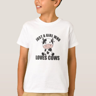 Nur ein Mädchen, das Kühe Niedliche Kuhfarm Liebe T-Shirt