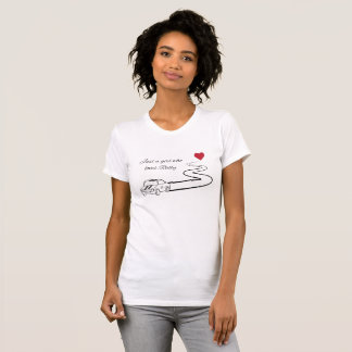 Nur ein Mädchen, das Kundgebung Liebe. T-Shirt
