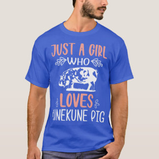 Nur ein Mädchen, das Kunekune Pig Liebe T-Shirt