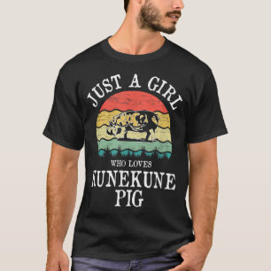 Nur ein Mädchen, das Kunekune Pig Liebe T-Shirt
