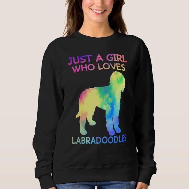 Nur ein Mädchen, das Labradoodles Liebe Sweatshirt (Vorderseite)