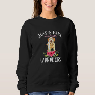 Nur ein Mädchen, das Labrador Liebe hat - Hund Flo Sweatshirt