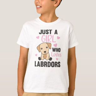 Nur ein Mädchen, das Labrador Lieben Hunde Niedlic T-Shirt