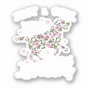 Nur ein Mädchen, das Labradors Liebe. Perfekte Ges Aufkleber