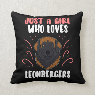 Nur ein Mädchen, das Leonberger-Dog-Geschenk Lieb Kissen