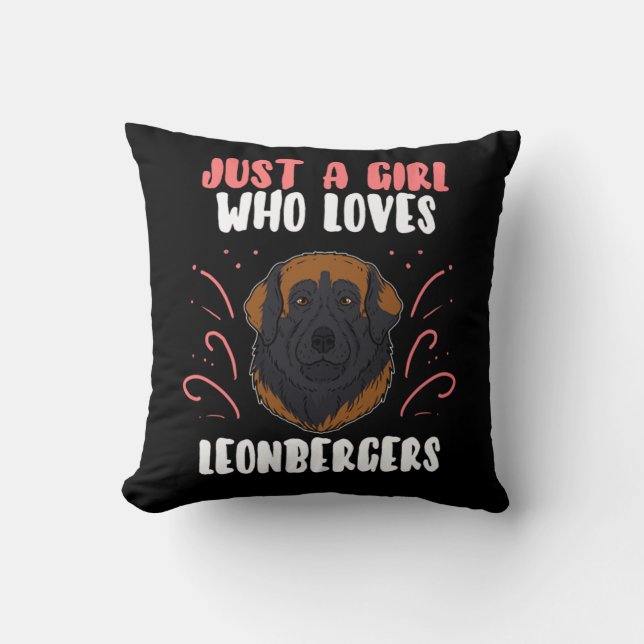 Nur ein Mädchen, das Leonberger-Dog-Geschenk Liebe Kissen (Vorderseite)
