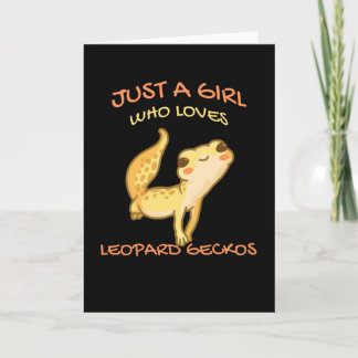 Nur ein Mädchen, das Leopard Gecko Gekko Lizard Li Karte