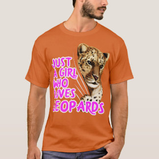 Nur ein Mädchen, das Leoparden Liebe T-Shirt
