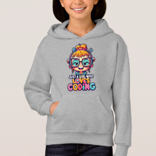 Nur ein Mädchen, das Liebe beim Programmieren hat Hoodie