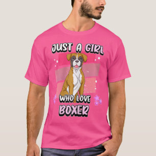 Nur ein Mädchen, das Liebe Boxer Dog T-Shirt