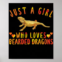 Nur ein Mädchen, das Liebe Drachen Lizard hat