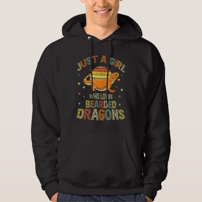Nur ein Mädchen, das Liebe, Drachen Lizard Repti Hoodie (Vorderseite)