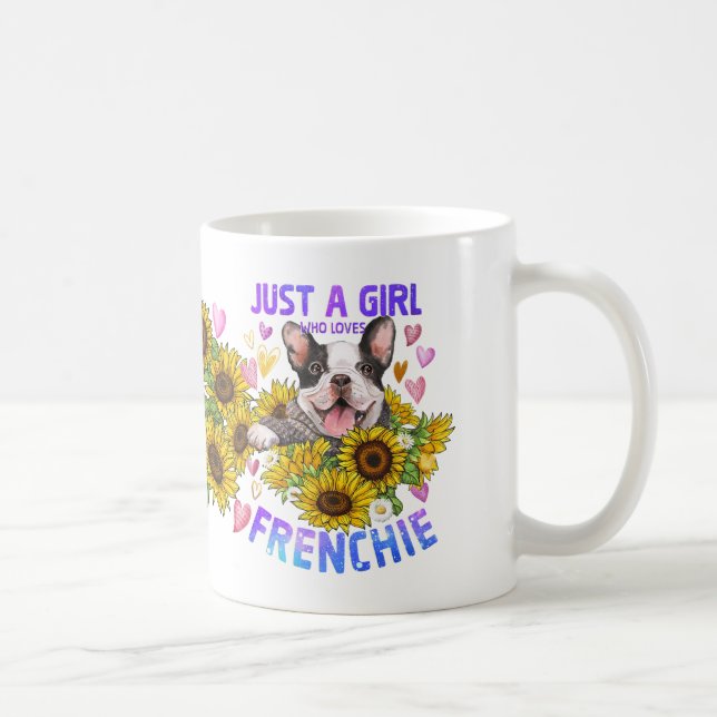 Nur ein Mädchen, das Liebe Französisch Bulldog Lov Kaffeetasse (Rechts)