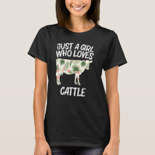Nur ein Mädchen, das Liebe für Frauen Kuh Bull Fa. T-Shirt