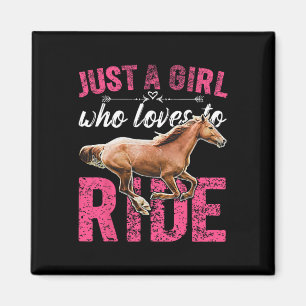 Nur ein Mädchen, das Liebe hat, Pferde zu reiten Magnet
