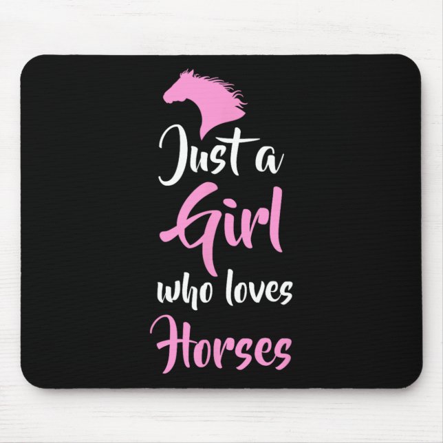 Nur ein Mädchen, das Liebe Pferde reiten Geschenk Mousepad (Vorne)