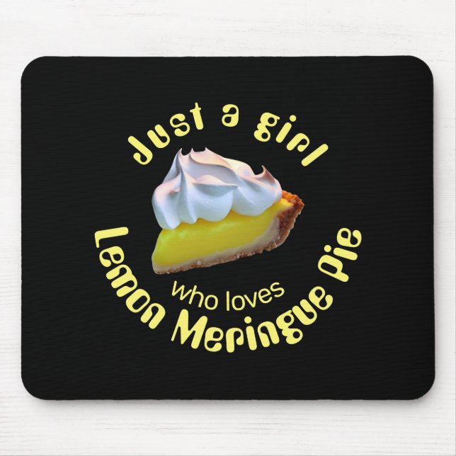 Nur ein Mädchen, das Liebe Zitrone Meringue-Pie Mousepad (Vorne)