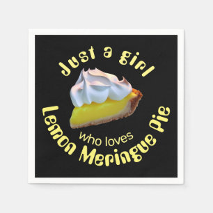 Nur ein Mädchen, das Liebe Zitrone Meringue-Pie Serviette