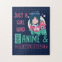 Nur ein Mädchen, das Lieben animieren und zeichnen