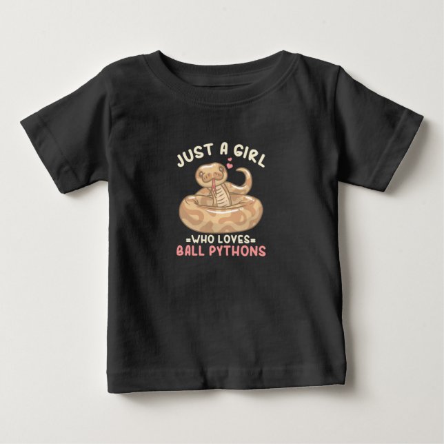 Nur ein Mädchen, das Lieben Ball Python Baby T-shirt (Vorderseite)