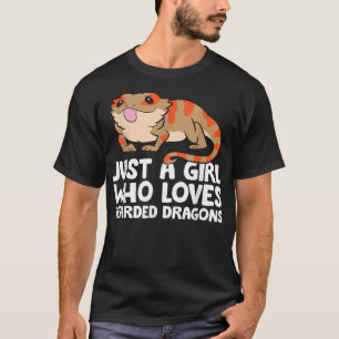 Nur ein Mädchen, das Lieben Bärendrachen Reptile B T-Shirt