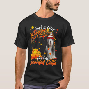 Nur ein Mädchen, das Lieben Bartete Collie Dog Tha T-Shirt