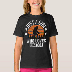 Nur ein Mädchen, das Lieben Bigfoot Funny Sasquatc T-Shirt