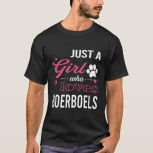 Nur ein Mädchen, das Lieben Boerboels Frauen Dog L T-Shirt