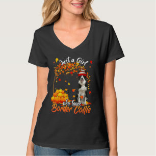 Nur ein Mädchen, das Lieben Border Collie Dog Than T-Shirt