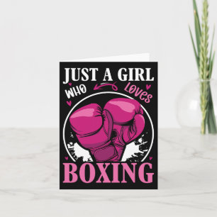 Nur ein Mädchen, das Lieben Boxen Fitness Kampf Sp Karte