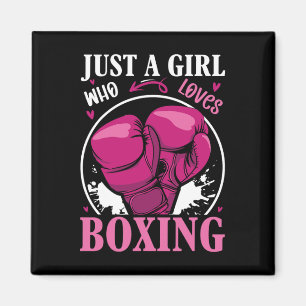 Nur ein Mädchen, das Lieben Boxen Fitness Kampf Sp Magnet