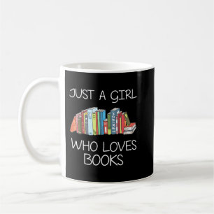 Nur ein Mädchen, das Lieben bucht Worm Funny Girl Kaffeetasse