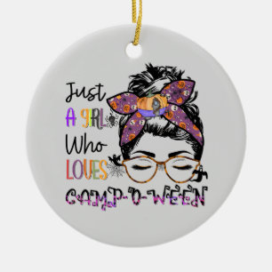Nur ein Mädchen, das Lieben Camp-o-ween Hallowee Keramik Ornament