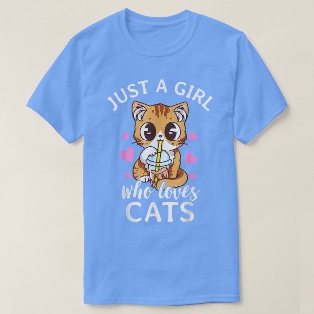 Nur ein Mädchen, das Lieben Cats Bubble Tee Tapioc (Design vorne)