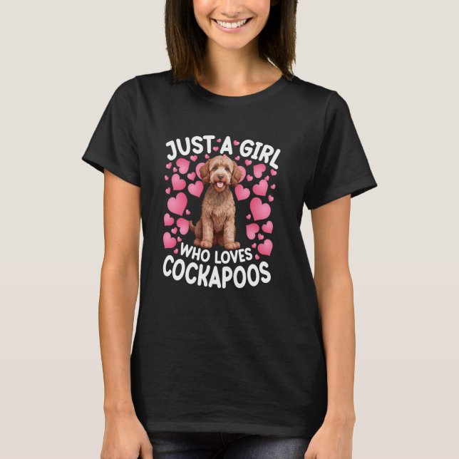 Nur ein Mädchen, das Lieben Cockapoo Hund Frauen M T-Shirt (Vorderseite)