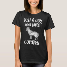 Nur ein Mädchen, das Lieben Coyotes T - Shirt