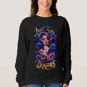 Nur ein Mädchen, das Lieben Drachen Niedliche Gesc Sweatshirt