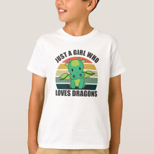 Nur ein Mädchen, das Lieben Dragons Fantasy Dragon T-Shirt