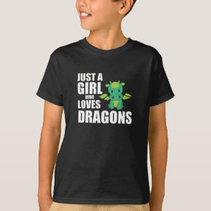 Nur ein Mädchen, das Lieben Dragons Niedlicher Tie T-Shirt