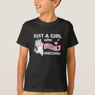Nur ein Mädchen, das Lieben eingeschlossen Rosa T-Shirt