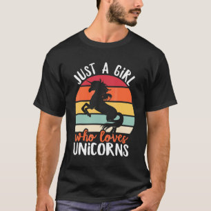 Nur ein Mädchen, das Lieben Einhorn Mädchen Einhor T-Shirt