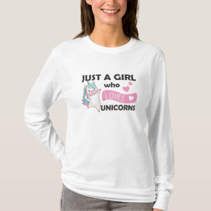 Nur ein Mädchen, das Lieben Einhörner für Mädchen T-Shirt