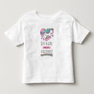 Nur ein Mädchen, das Lieben Einhörner! Kleinkind T-shirt