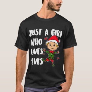 Nur ein Mädchen, das Lieben Elfen Niedlichen Weihn T-Shirt